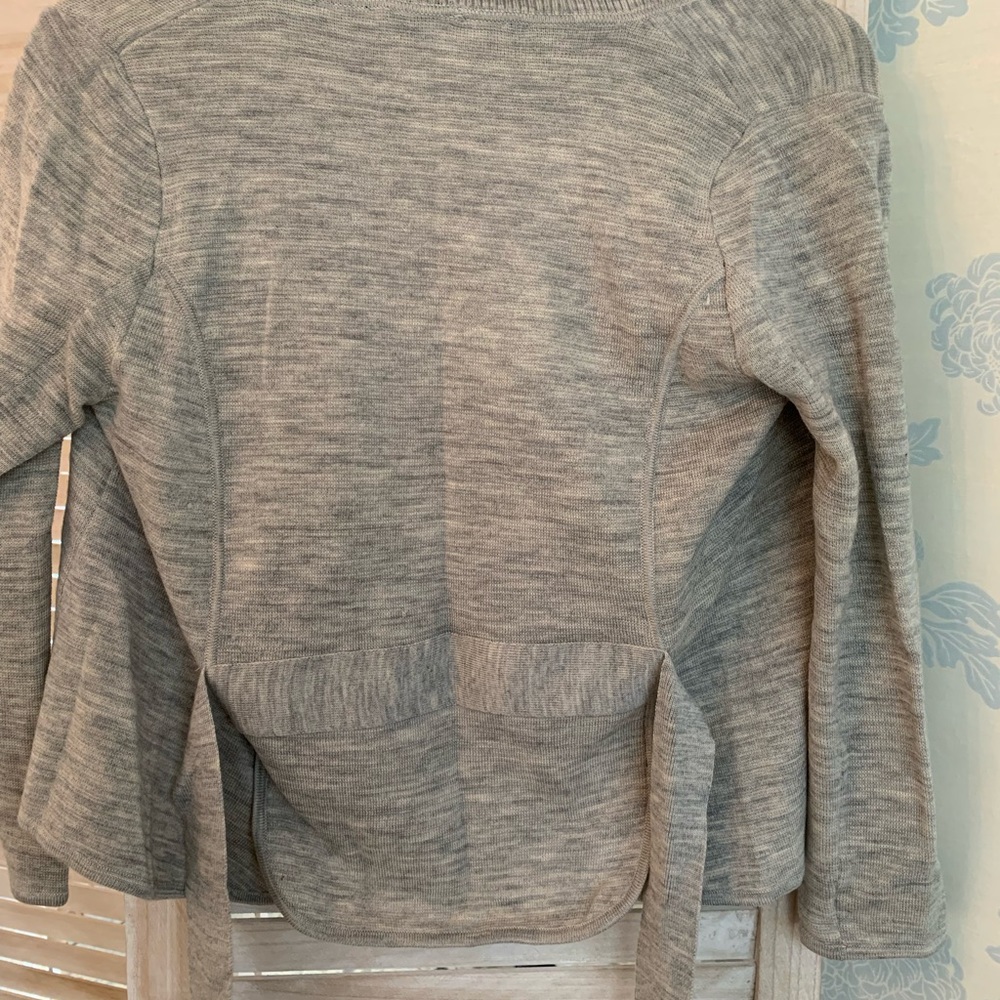 Knit cardigan with belt